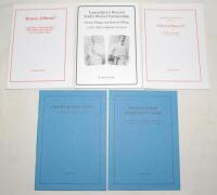 Red Rose Books. K. Martin Tebay and Gerry Wolstenholme. Five limited edition softback titles by Tebay, published by Red Rose Books, Bolton. Each signed by Tebay unless stated. ‘Charlie Hallows’, 2008, no. 74/125. ‘Four In Four and Plenty More’, 2008, unnu