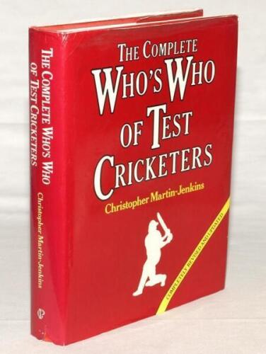 ‘The Complete Who’s Who of Test Cricketers’. Christopher Martin-Jenkins. First edition London revised edition 1987. Original hardback with good dustwrapper. Signed to the player profiles by seventy three players including three signatures of Dickie Bird, 