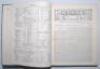 ‘Cricket: A Weekly Record of the Game’. 1889. Volume VIII numbers 200-229, 24th January- 27th December 1889. Bound in dark blue cloth, gilt title to spine, red speckled page edges. Title and contents pages to front. Lacking original wrappers. Complete wit - 2