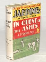 Bodyline. ‘In Quest of The Ashes’. D.R. Jardine. London 1933. Unusual to see with original dustwrapper. Some faults to dustwrapper, minor internal foxing otherwise in good condition