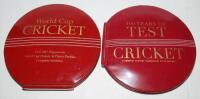 Peter Murray, Australia. Two titles published by Murray Books, each unusually bound to resemble a cricket ball with padded red covers and stitching. Titles are ‘World Cup Cricket. Full 2007 Programme, World Cup History & Player Profiles’ 2006, and ‘100 Ye