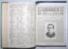 ‘Cricket: A Weekly Record of the Game’. 1883, 1884 and 1886. Volumes II, III and V. Volume II numbers 22 (incorrectly numbered ‘1’)- 49, 16th February to 27th December 1883. Bound in brown cloth, gilt title to spine, red speckled page edges. Title and con - 4