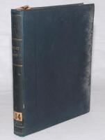 ‘Cricket: A Weekly Record of the Game’. 1887. Volume VI numbers 140-169, 27th January- 29th December 1887. Bound in dark blue cloth, gilt title to spine, red speckled page edges. Title and contents pages to front. Lacking original wrappers. Complete with 