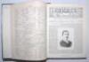 &lsquo;Cricket: A Weekly Record of the Game&rsquo;. 1887. Volume VI numbers 140-169, 27th January- 29th December 1887. Bound in dark blue cloth, gilt title to spine, red speckled page edges. Title and contents pages to front. Lacking original wrappers. Complete with - 2