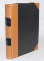 ‘Cricket: A Weekly Record of the Game’. 1901. Volume XX numbers 560-589, 31st January- 19th December 1901. Nicely bound in modern quarter leather, gilt title and raised bands to spine, with original wrappers retained for all issues. Title and contents pag