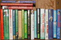 Signed cricket biographies. Box comprising twenty modern signed hardback biographies. Subjects/ signatures are Trevor Bailey, Fred Trueman, Ray Illingworth, Mike Procter, Tony Lewis, Clive Lloyd, Bob Willis, Mike Atherton, Monty Panesar, Dominic Cork, Dic