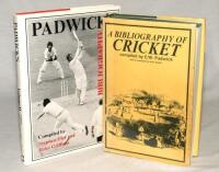 A Bibliography of Cricket’. E.W. Padwick. London 1977. First Edition, with dustwrapper. Only 750 copies were printed. Sold with ‘Padwick’s Bibliography of Cricket’ Volume II. Compiled by Eley & Griffiths. London 1991. Signed by comiler Griffiths. Qty 2. V