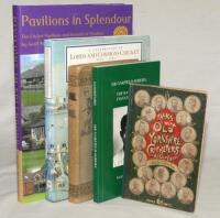 Cricket histories and other cricket titles. Box comprising a large selection of cricket histories and brochures, annuals, fixture cards, magazines etc. Titles include ‘Talks With Old Yorkshire Cricketers’ by ‘Old Ebor’ (A.W. Pullin). First edition, Leeds 