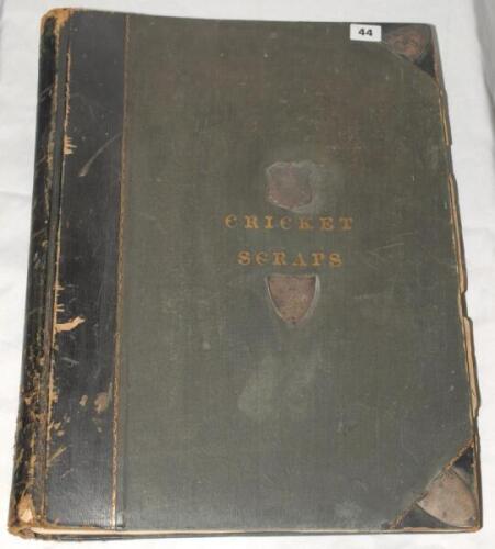 H.H Armstrong. Hampshire 1882-1885. Very large ledger style scrapbook containing some large period mounted team photographs (not Hampshire) featuring Armstrong plus a number of book plate photographs taken from ‘Famous Cricketers and Cricket Grounds’ and 