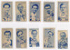 Carreras Turf ‘Famous cricketers’ 1950. Full set of fifty plain back cigarette cards. Twenty six of the cards have been signed by the player featured to card face. - 7