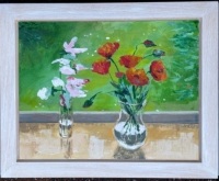 Sweet Peas and Poppies by Isabel Pye