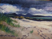 Footprints in The Sand, Balnahard Bay, Island of Colonsay by Cara McKinnon Crawford