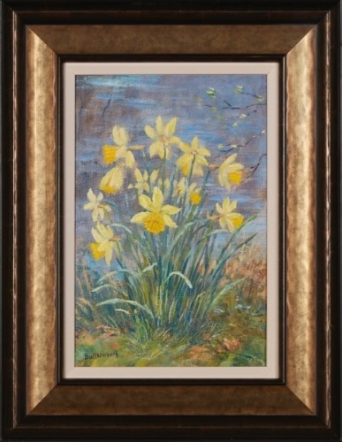 Daffodils by the Pond by Howard Butterworth