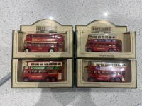 4 x lledo days gone promotional busses