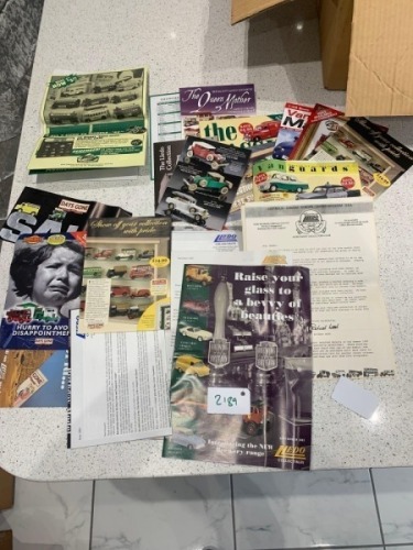Lledo promotional paperwork and magazines as pictured