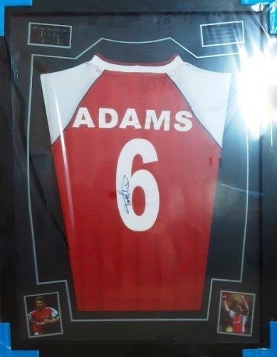 Tony Adams Signed And Framed Arsenal Fc Shirt Certificate of Authenticity