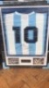 Diego Maradonna Signed And Framed Argentina Shirt Certificate of Authenticity