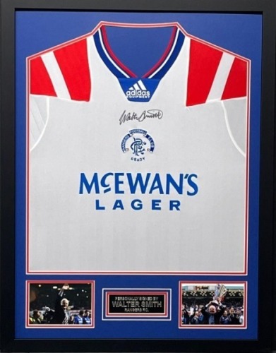 Walter Smith Signed And Framed Rangers Fc Shirt Certificate of Authenticity