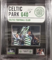 Julien Signed And Framed Celtic Fc Street Sign Certificate of Authenticity