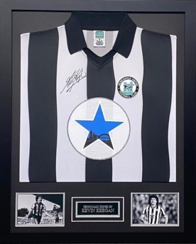 Kevin Keegan Signed And Framed Newcastle United Shirt Certificate of Authenticity