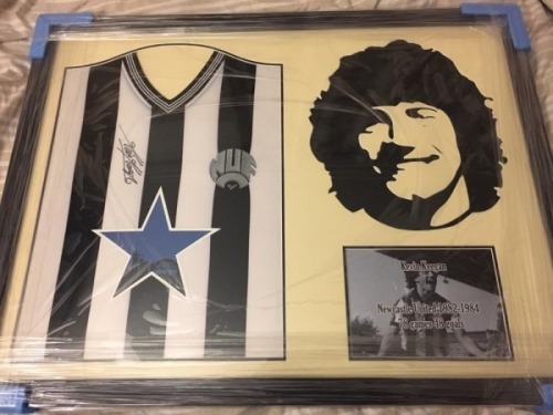 Kevin Keegan Signed And Framed Newcastle United Shirt Certificate of Authenticity