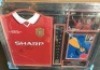 Teddy Sheringham And Ole Gunnar Solskjaersigned And Framed Manchester United Shirt Medal Display Certificate of Authenticity