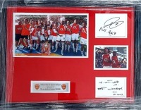 Sylvian Wiltord And Robert Pires Signed And Framed Arsenal Invincibles Display Certificate of Authenticity