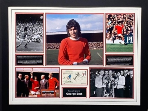 George Best Signed And Framed Manchester United Display Certificate of Authenticity