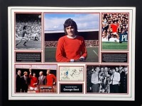 George Best Signed And Framed Manchester United Display Certificate of Authenticity