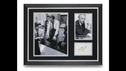 Sir George Martin Signed And Framed Display Certificate of Authenticity