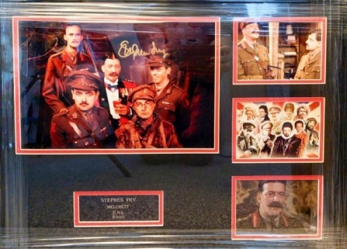 Stephen Fry Signed And Framed Blackadder Display Certificate of Authenticity