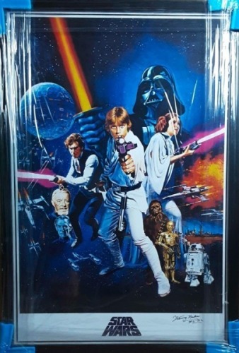 Kenny Baker Signed An Dframed Star Wars Movie Poster Certificate of Authenticity
