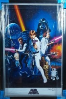 Kenny Baker Signed An Dframed Star Wars Movie Poster Certificate of Authenticity