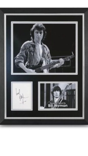 Bill Wyman Signed And Framed Display Certificate of Authenticity