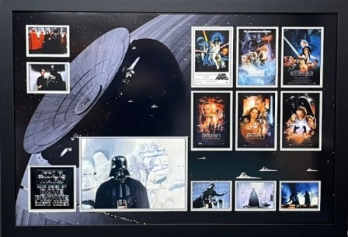 David Prowse Signed And Framed Star Wars Display Certificate of Authenticity