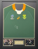 Siya Kolisi Signed And Framed South Africa Rugby Shirt Certificate of Authenticity