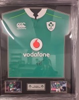 Ross Byrne Signed And Framed Ireland Rugby Shirt Certificate of Authenticity