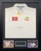 Mitchell Johnson Signed And Framed Australia Cricket Shirt CCertificate of Authenticity
