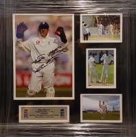 Alex Stewart Signed And Framed England Cricket Display Certificate of Authenticity