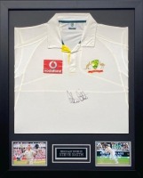 Steve Smith Signed And Framed Australis Cricket Shirt Certificate of Authenticity