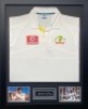 Steve Waugh Signed And Framed Australis Cricket Shirt Certificate of Authenticity