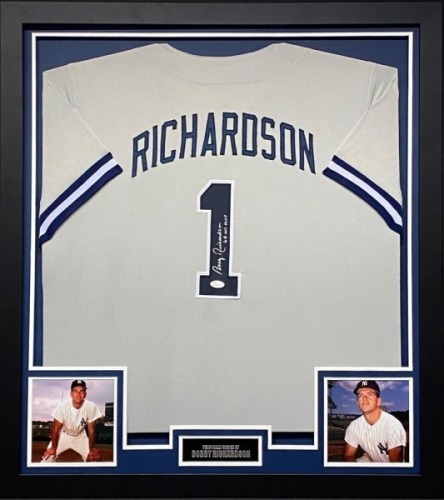 Bobby Richardson Signed And Framed Jersey Certificate of Authenticity