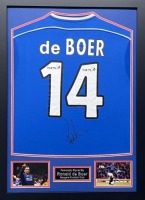 Ronald De Boer Signed And Framed Rangers Fc Shirt Certificate of Authenticity