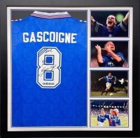 Paul Gascoigne Signed And Framed Rangers Fc Shirt Certificate of Authenticity