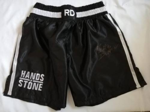 Roberto Duran Signed Shorts Certificate of Authenticity