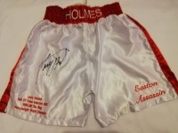 Larry Holmes Signed Shorts Certificate of Authenticity