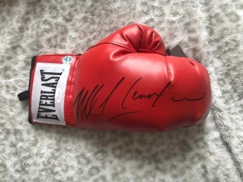 Mike Tyson And Lennox Lewis Dual Signed Glove Certificate of Authenticity