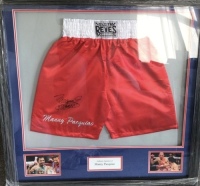 Nigel Benn Signed Shorts Certificate of Authenticity