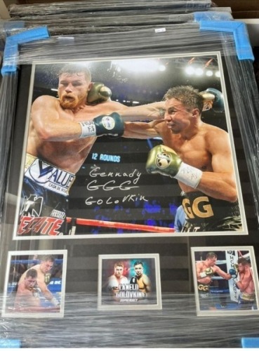 Gennady Ggg Golovkin Signed And Framed Display Certificate of Authenticity
