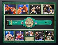 Tyson Fury Signed And Framed Wbc Mini Belt Certificate of Authenticity
